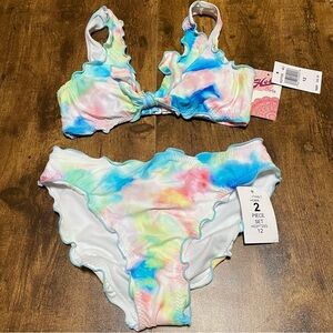 NWT Hobie Girls Bralette Top and Hipster Bottom Colorful Size 12